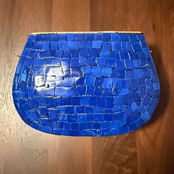 ~$139 MSRP - Ramla Bag (Official Name Unknown) - BLUE & BRASS Mosaic Tiles - Picture 2 of 5